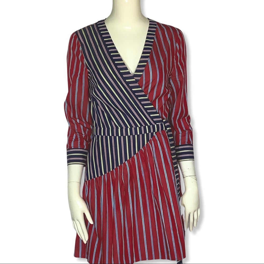 BCBGeneration Stripe Wrap Dress
